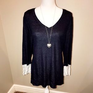 NWT Westport Mixed Media Top